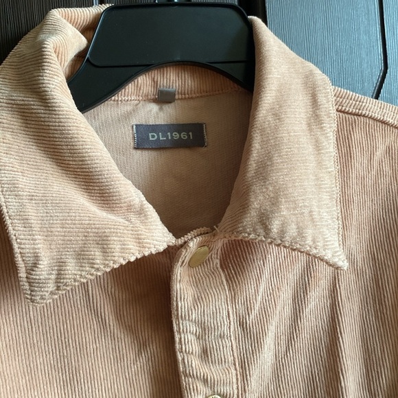 DL1961 Olivia Stretch Corduroy Shirt Kids | Rose Kids size 10-11 Y L - Picture 3 of 3